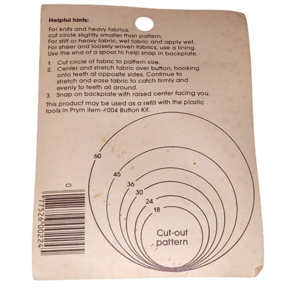 🎯 10 for $10 / Vintage Cover Your Own Buttons, PRYM, NOS - Picture 2 of 4